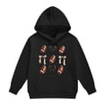 thumbnail image 5 of YDFCWXW Girl's Football Sweatshirt Graphic Hoodies Pullover Football Season Long Sleeve Tops with Pockets (Black, 4-5 Years), 5 of 5