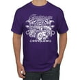 thumbnail image 1 of Wild Bobby, Greaser Outlaw Hot Rod Gambling Mechanic Pop Culture Men's Graphic T-Shirt, Purple, Small, 1 of 3