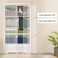 thumbnail image 3 of unipaws Clear Acrylic Cat Safety Gate, 75"-98" Height and 36.2"-37" Wdie Adjustable, Auto Closing and No Drilling Plus Stable 3 Support Pillars, White, 3 of 7