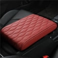 thumbnail image 2 of Car Armrest Mat Center Console Arm Rest Protection Cushion Wave Embroider PU Leather Auto Armrests Storage Box Cover Pad, 2 of 2