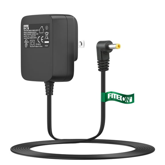 FITE ON 9V 1A AC/DC Adapter Power Supply Cord Cable Charger with OD: 4.0mm x ID: 1.7mm Barrel Round Plug Tip 9.0V Series 9VDC 1000mA Fits 800mA 750mA 500mA 400mA 300mA 200mA 100mA