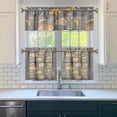 thumbnail image 3 of Kitchen Food Cooking Chef 3-Piece Kitchen Curtains Set Kitchen Curtains Sets with Valance for Windows Rod Pocket Machine Washable Kitchen Decor Decorations (54"x18"+2x27.5"x24"), 3 of 6