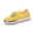 Yellow, variant on Wensltd Women's Slip On Work Shoes Wide Width Solid Color Round Toe Comfortable Slip On Flat Shoes