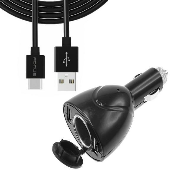 2-Port USB Charger for Samsung Galaxy Z Fold5/Flip5 Phones - 6ft Type-C Cable Power Cord DC Socket Splitter USB-C Wire Compatible With Galaxy Z Fold5/Flip5 Models