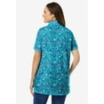 thumbnail image 2 of Woman Within Plus Size Perfect Printed Short-Sleeve Polo Shirt, 2 of 5