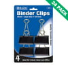 Binder Clips Large, School Office Black Paper Binder Clips 51mm - Pack Of 24