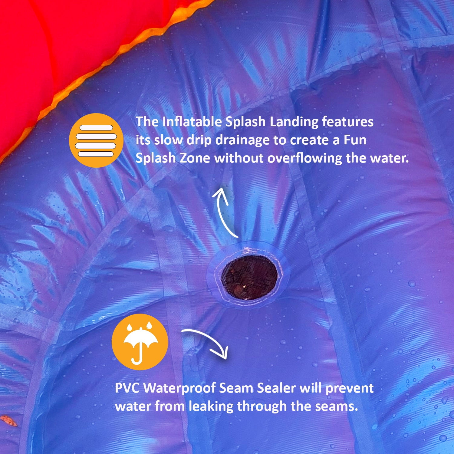 JumpOrange Pirate Ship Inflatable Jumper with Waterslide - Commercial Grade Water Slide for Kids and Adults