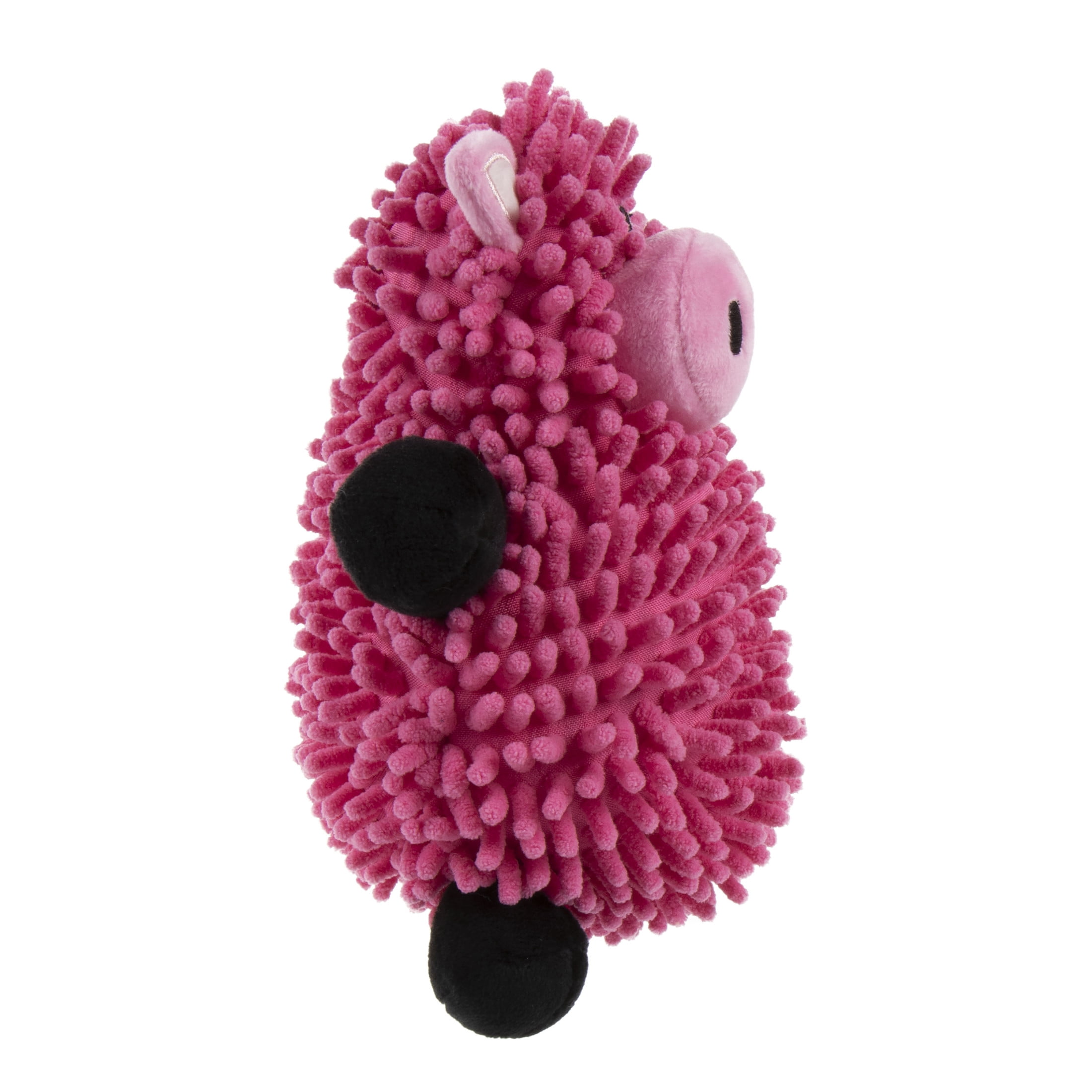 goDog Mopz Pig Squeaky Plush Dog Toy with Chew Guard Technology, Durable Fabric & Squeaker for Active Play, Large