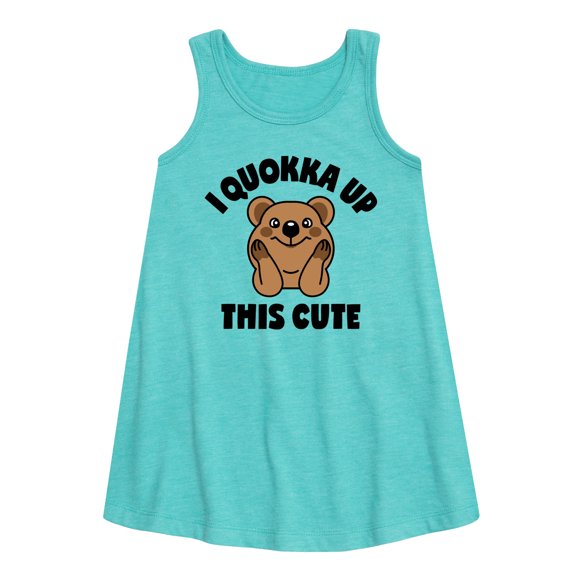 Instant Message - I Quokka Up This Cute - Toddler & Youth Girls A-line Dress