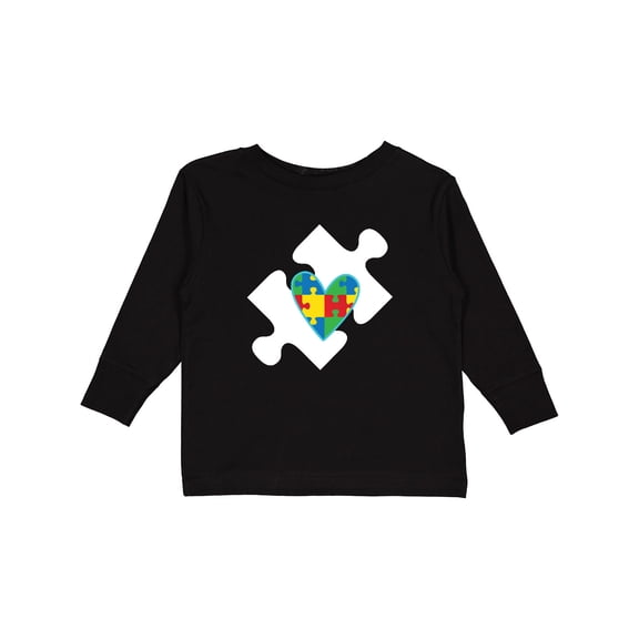 Inktastic Autism Puzzle Piece Autistic Spectrum Awareness Boys or Girls Long Sleeve Toddler T-Shirt