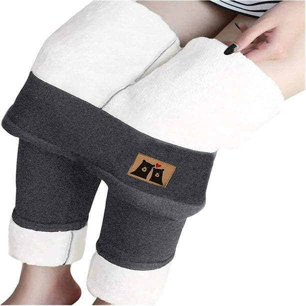 Leggings Térmicos Mujer Pantalones De Chándal Forrados De Invierno Leggings Térmicos De Algodón Deportivos Pantalones De Chándal De Lana Cálidos Pantalones De Ocio Elásticos De Cintura Alta con