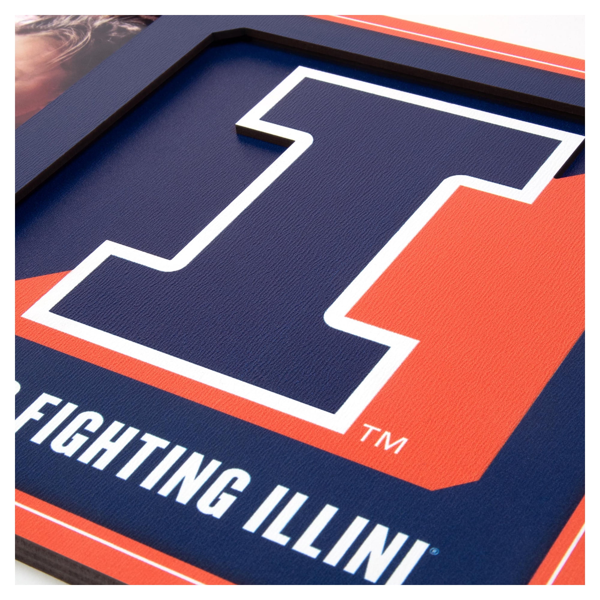IDNA Illinois Fighting Illini 3D Logo Series Picture Frame
