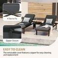 thumbnail image 4 of 74 x 23 x 3 Waterproof Outdoor Chaise Lounge Cushion for Patio Lounge Chair Cushion Replacement - Set of 2, Dark Gray, 4 of 10
