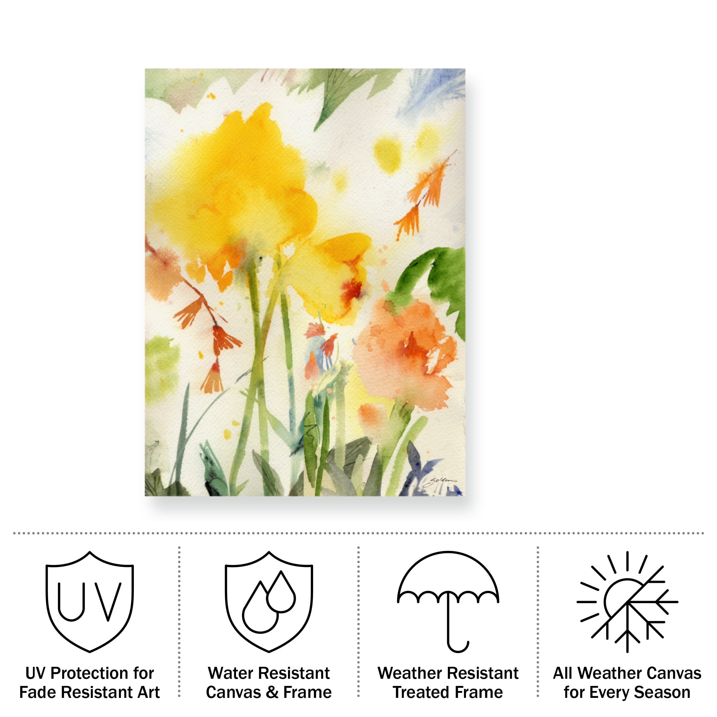 Sheila Golden 'Garden Yellows' Outdoor All-Weather Wall Decor