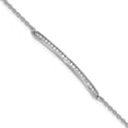 thumbnail image 2 of Auriga Fine Jewelry 14K White Gold Polished Diamond Bar w/ .5inch Ext Bracelet for Women, 2 of 6