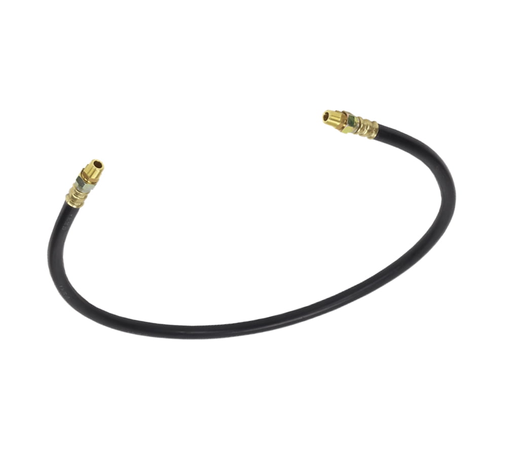 Air Brake Hose Assembly 44" x 3/8"-18 for Semi Trucks | 3/8" ID 3/8" NPT 225 PSI 2 Swivel DOT FMVSS106 SAE J1402 | Replaces 16444 146544 1615W4466 21195 453344 E-858144 E8581-44BK