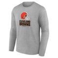 thumbnail image 2 of Men's Gray Cleveland Browns Team Lockup Long Sleeve T-Shirt, 2 of 3