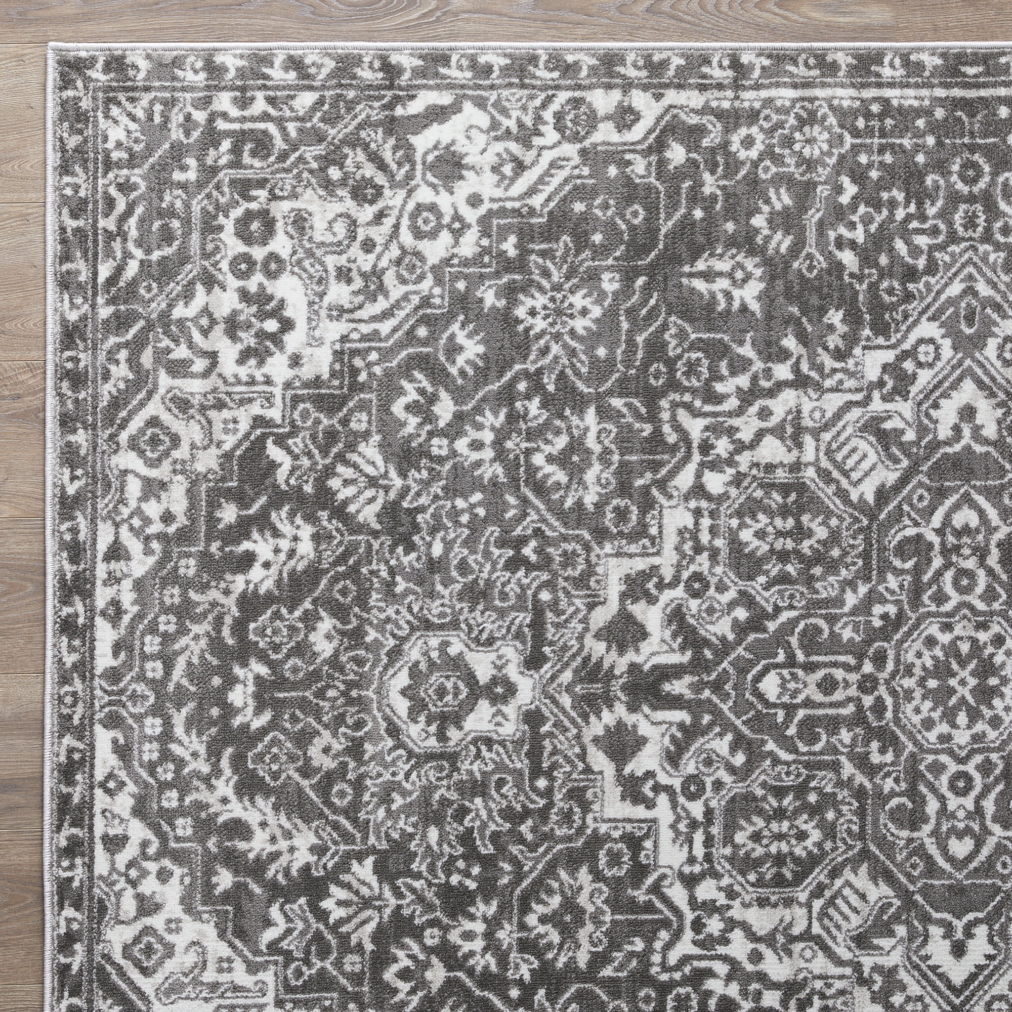 Loomaknoti Rhane Valeina 2 x 7 Gray Oriental Indoor Runner Rug
