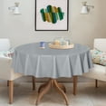 thumbnail image 3 of Clear Plastic Round Tablecloth Vinyl PVC Table Cloth Protector Oil Spill Proof Wipe Clean Table Cover for Dining Tables Parties Camping Crystal Clear, 3 of 7