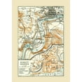 thumbnail image 2 of Baedeker 18x24 Gold Ornate Wood Framed with Double Matting Museum Art Print Titled - Schaffhausen Switzerland - Baedeker 1921, 2 of 4