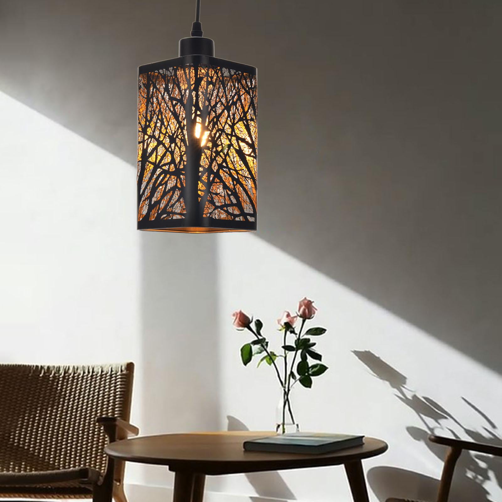 Rustic Style Pendant Lamp Shade Table Lamp Cover Ceiling Light Shade E27 Metal Lampshade for Dining Room Restaurant Teahouse Office Ornament , Tree