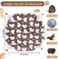 thumbnail image 3 of Heart Pattern Hammock for Small Animals - Perfect for Guinea Pigs, Rats, Chinchillas, Parrots, Sugar Gliders & Ferrets. Available in Purple & Coffee., 3 of 4