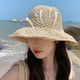 thumbnail image 4 of Sombrero de paja con lazo transpirable y circunferencia de 54-58 cm, sombrero de verano plegable de ala grande, sombrero para el sol para playa y mar, 4 of 6