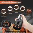 thumbnail image 4 of AsFrost 2Pcs Electric Salt and Pepper Grinder Set USB Rechargeable Base, No Battery Needed, One Handed Operation, Automatic Powered Spice Mill Shakers Refillable, Adjustable Coarseness, LED Light, 4 of 9