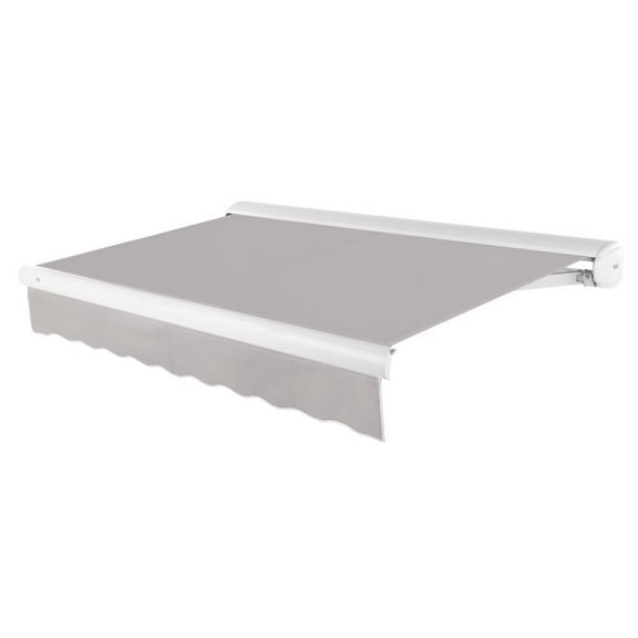 Awntech 24' x 10' Full Cassette Left Motor Left Motorized Patio Retractable Awning, Gray