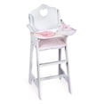 thumbnail image 1 of Silla alta para muñecas Badger Basket para muñecas de 18 pulgadas con accesorios - Juego de simulación de madera, personalizada, cuadros blancos/rosas, 1 of 5