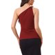 thumbnail image 3 of TOP SIN MANGAS DE UN HOMBRO PARA MUJER INSPIRADO EN CHIC, TANK TOP DE VERANO CON CADENA, BURDEOS, TAMAÑO XS, 3 of 5