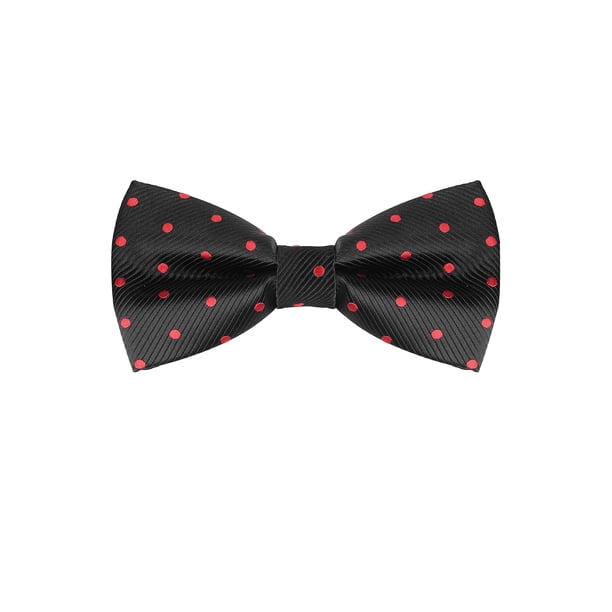 CORBATA DE LUCES PARA EL DÍA DEL PADRE HOMBRES CON PUNTOS POLKA CORBATA PREATADA PARA BODA NEGRO ROJO