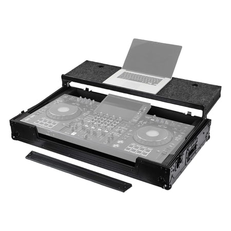 Odyssey RCGS-XDJAZWBL Road Case Series Case in Black for AlphaTheta XDJ-AZ DJ System with Wheels & Glide Style Laptop Platform