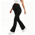 thumbnail image 6 of YFNNUP Maternity Flare Leggings for Women Over The Belly Workout Yoga Pregnancy Pants with Pockets Black,XXL, 6 of 6