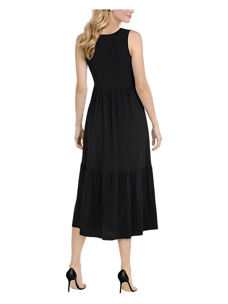 tash and sophie black dress + Sleeveless Ity Tiered Maxi - Size:US Size 2