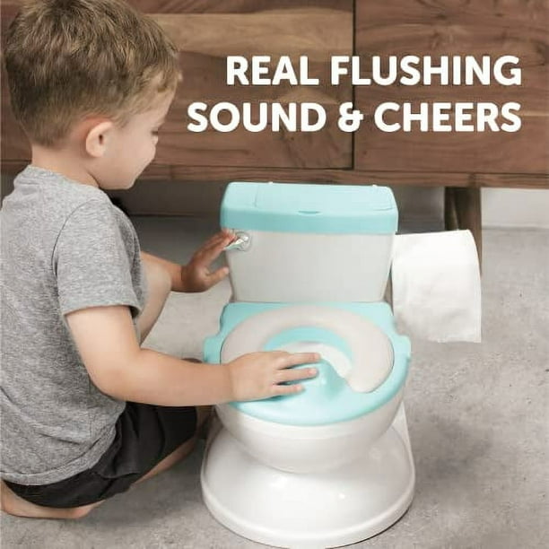 Real Feel Potty with Wipes Storage, Transition Seat & Disposable Liners -  Realistic Toilet - Easy to Clean & Assemble - Jool Baby (Aqua)