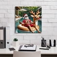 thumbnail image 5 of Epic Graffiti 'Santa On Vacation' by Rey Klimt Canvas Wall Art, 18" x 18", 5 of 8