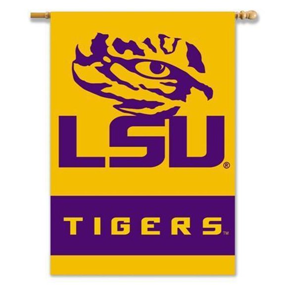 LSU Tigers Premium 2-Sided 28x40 Inch Banner Flag with Pole Sleeve