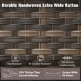 thumbnail image 5 of EAGLE PEAK Harbor Haven Outdoor Wide-Woven Wicker Patio Chair, All Weather PE Lounge&nbsp;Chair with Cushion, Deep Seat and High Back, 5 of 9