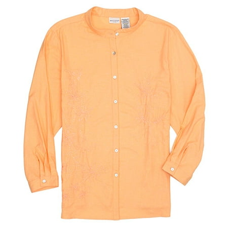 Women's Plus Embroidered Linen Tunic