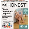 thumbnail image 2 of The Honest Company Clean Conscious Diapers® | Up to 100% Leak Protection I Designed to Protect Delicate Skin I Hypoallergenic + Fragrance Free | Beary Cool + Big Trucks, Size 6, 40 Count Club Box, 2 of 11