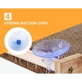 thumbnail image 4 of Cat Scratcher Board with Catnip, Scratch Mat Scratch Cardboard, Cat Scratch Pads with Bamboo Bracket and Non-Slip 4 Transparent Suction Cups(43*24*5cm), 4 of 5