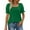 Green, variant on DeHolifer Tops for Women Summer Casual Ruffle Trim Sleeve Solid Color Square Neck T-Shirts Loose Comfy T-Shirts Sky Blue M