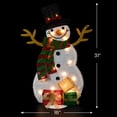 thumbnail image 6 of Northlight Lighted Smiling Snowman with Gifts Outdoor Christmas Decoration - 31" - Clear Lights, 6 of 10