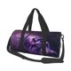 thumbnail image 1 of Fotbe Purple Hippo In Water Bolsa Deportiva de Lona Plegable con Estampado, Bolsa de Gimnasio con Bolsillo Seco/Húmedo, Bolsa de Viaje Ultraligera de Gran Capacidad, 1 of 6