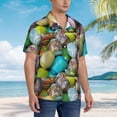thumbnail image 5 of Easygdp Easter Egg1 Men's Hawaiian Shirts Print Lapel Short Sleeve for Beach, vacation, party, casual occasions - Small, 5 of 9