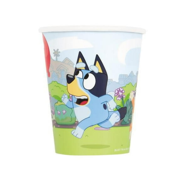 Gobelets en papier Bluey 9 oz de Unique Industries, paquet de 8