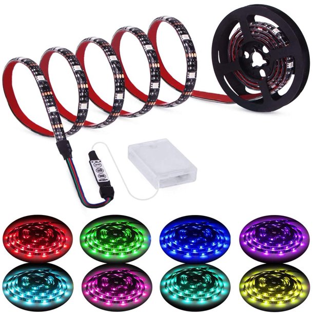 Led Strip Lights Battery Powered RGB LED Lights Strip Battery Operated