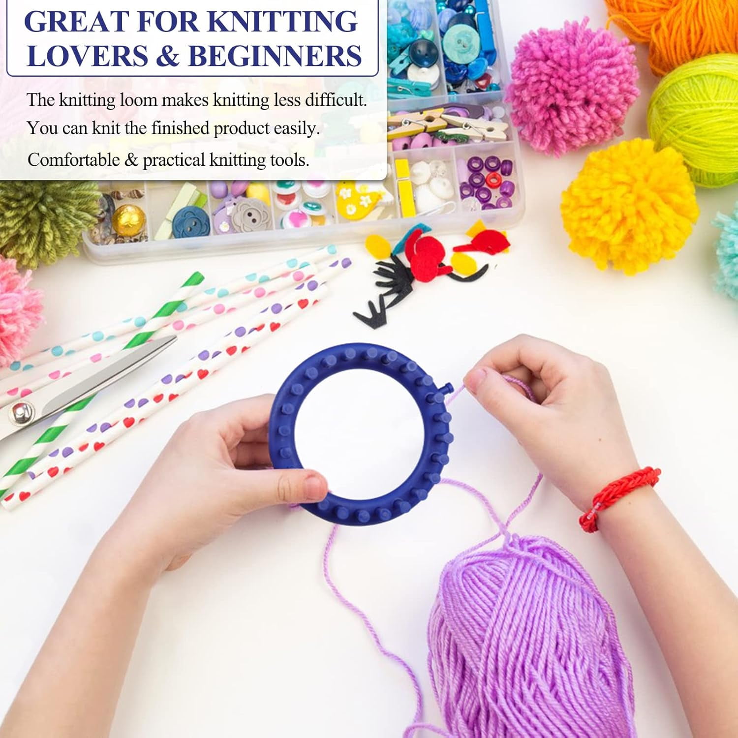 Ensemble De Métiers à Tricoter Ronds, Ensemble De Métiers à