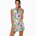 thumbnail image 2 of Colorful floral white background pattern Sports Dresses Women Tennis Dress Outdoor Badminton Golf Quick-Drying And Breathable Sports Dress, 2 of 4